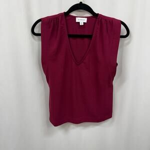 Evereve Burgundy Sleeveless Blouse